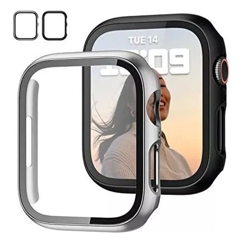 Generic Full Cover Protector with Tempered Glass Compatible with Apple Watch 45mm 6