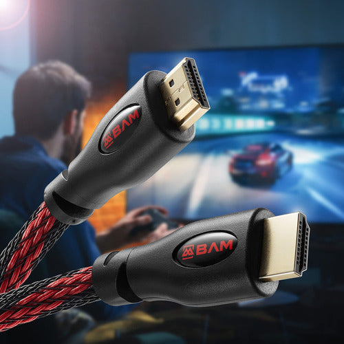 Bam Paquete De 3 Cables Hdmi 4k De Alta Velocidad - 25 Pies 5