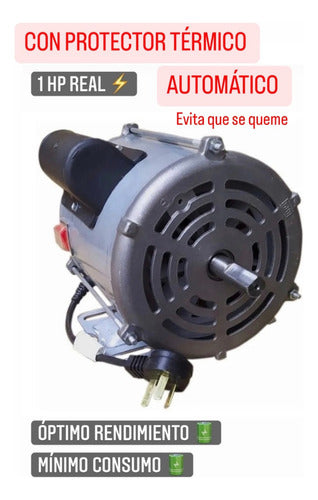 Motor Weg 1hp Para Hormigonera Trompito + Polea + Correa A30 1