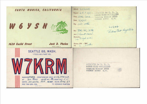 20 Tarjetas Qsl - Usuario Lu6ha (años 1946 Y 1947) 4