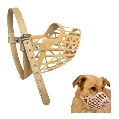 Oasis Large Adjustable Basket Muzzle for Dogs - Suela Color - L - XL - XXL 6