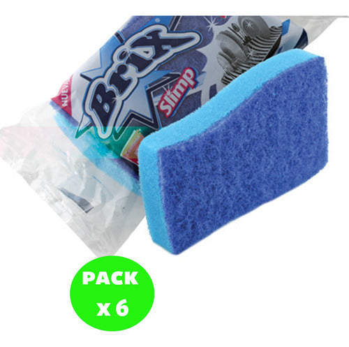 Xper Pack X 6 Soft Celeste Sponge Fibers for Kitchen 0