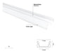 White Aluminum LED Strip Light Profile 2m - Set of 2 1