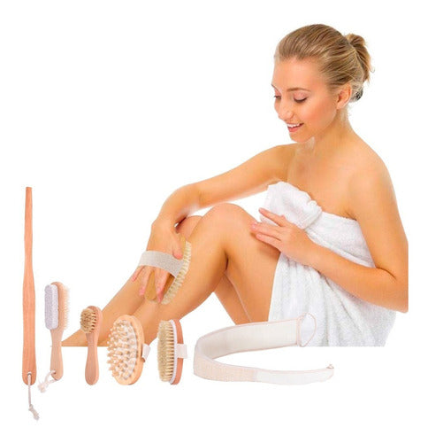 Yensen Spa Bath Brush Set 6 Pieces Body Beauty Shower 5