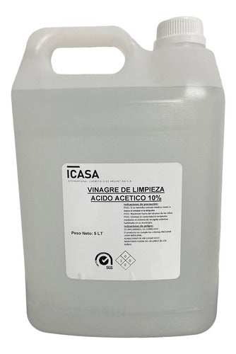 Vinagre Concentrado De Limpieza 5 Litros 10% De Acidez Icasa 0