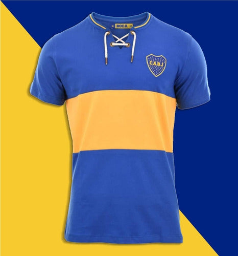 Boca Juniors Vintage Retro Lace-Up Jersey 1