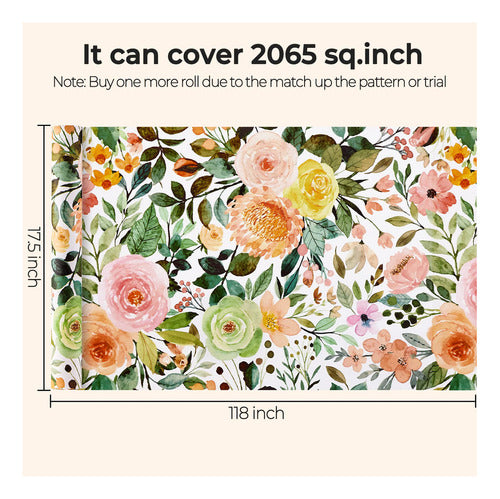 Beautysaid Papel Tapiz Floral Vintage Para Despegar Y Pegar: 6