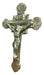 Cruz Labrada Con Cristo En Bronce Cromado 14cm 1