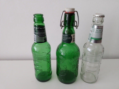 Lote De Tres Botellas Grolsch Premium Lager 330 Y 473 T/herm 2