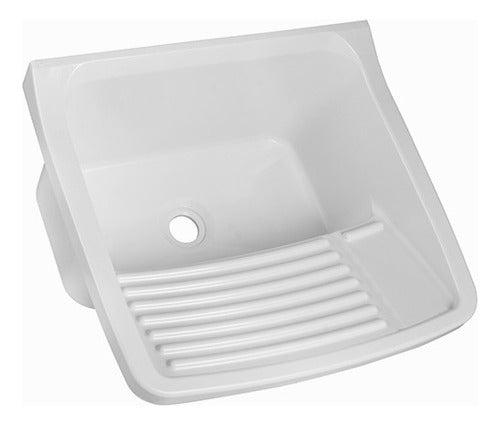 Astra Pileta Lavadero Plastica - 55 X47x31cm Blanca 0