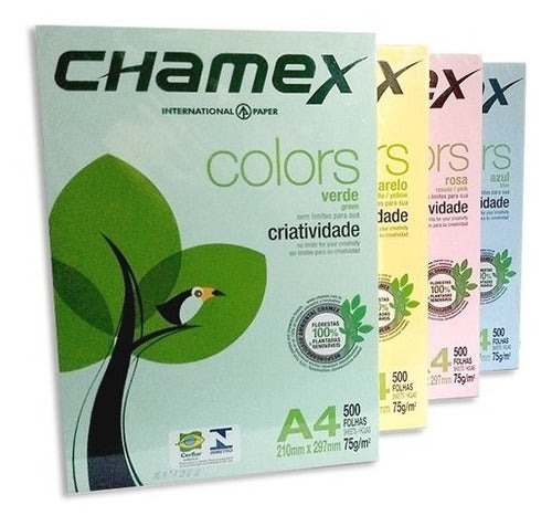 Papel Fotocopia Chamex Color - Rosado 0