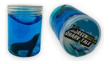 Slime Azul Transparente Con Animales Marinos 160g 0