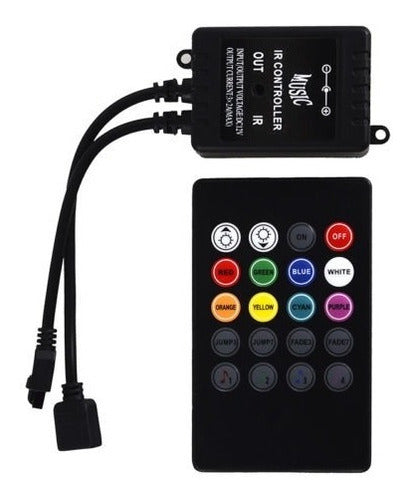 20key Dc 12v - 24v Sonido Sensor Música Controlador Para Luc 0