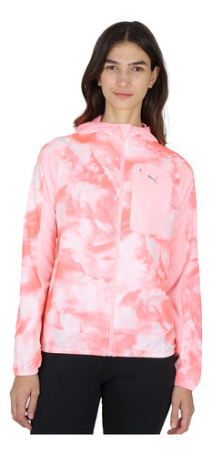 Puma Run Ultraweave Hooded Women's Running Jacket in Coral 0