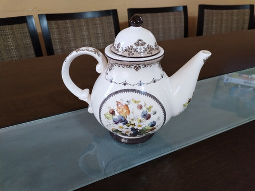 Elegante Muy Bonita Tetera De  Porcelana 3