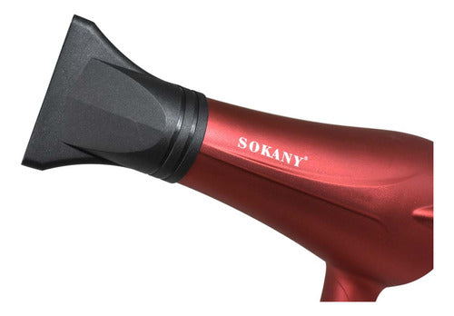 Sokany Professional Hair Dryer 2400W 220V - Red and Black 1