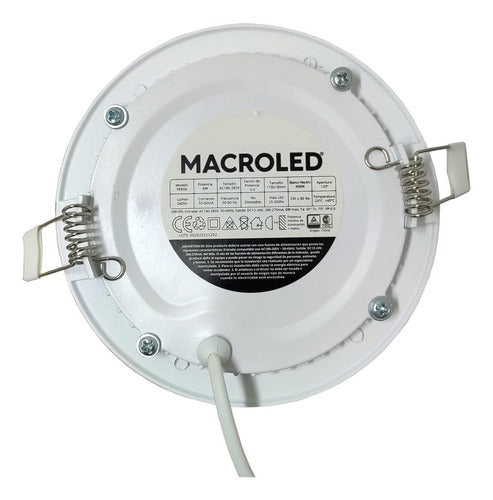 Macroled Round LED Panel 6W Ceiling Mount White Cool X 10 Units 2