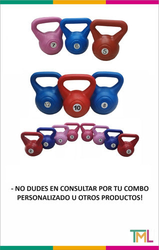 Tourmalhyn Kettlebell Set 2 X 4Kg Fitness Gym 8Kg 5