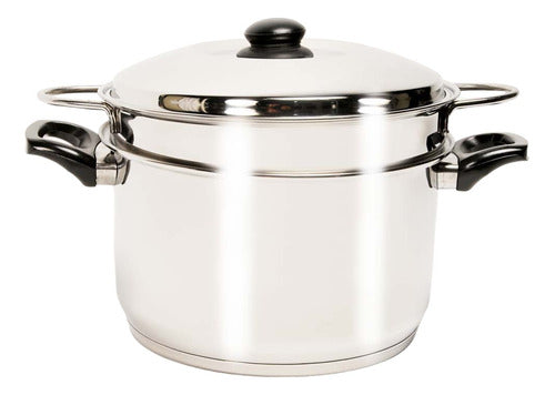 Golden Art Casserole + Steamer 24 Cm Premium Stainless Steel 18/10 0