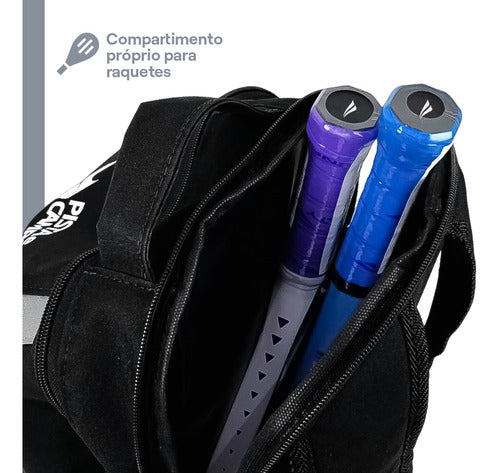 Mochila Bolsa Raqueteira Esportiva Preta Pista E Campo 4