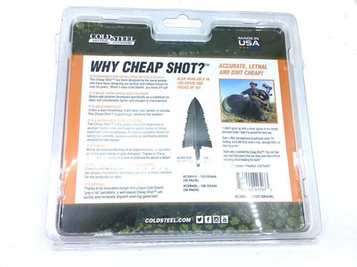 Puntas Flecha De Caza Cold Steel Cheap Shot 125gr Pack X 10 3