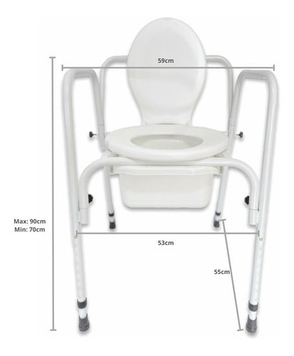 Romano Portable Folding Toilet Raise with Adjustable Height 1