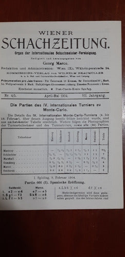 Torneo De Ajedrez Monte Carlo 1904 Georg Marco 1