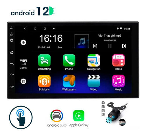 Combo Renault Kwid Alarma Bloqueo Multimedia Camara Marco 1