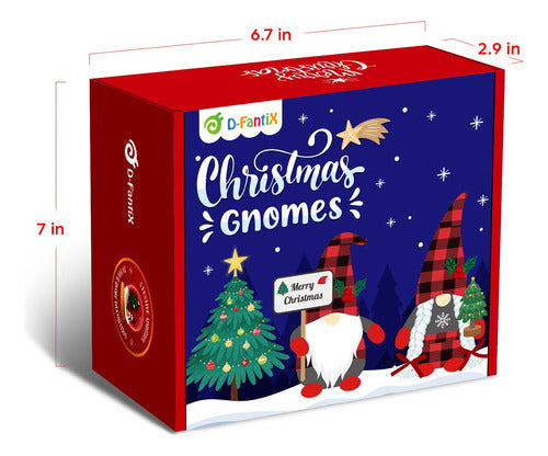 D-FantiX 2 Pack Christmas Gnomes Lujoso Con Signo De Navidad 6