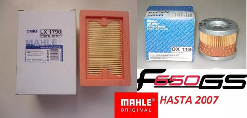 Mahle Kit Filtros Aire Y Aceite Bmw F650 Gs Hasta 2007 Original 1