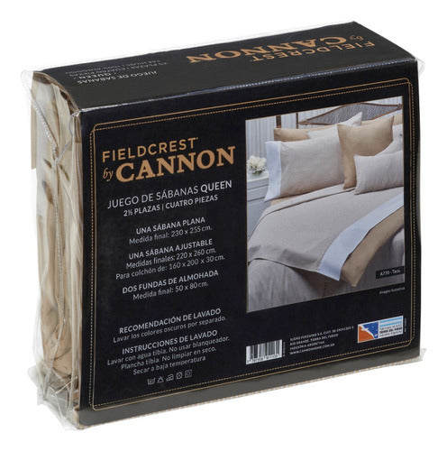 Cannon Fieldcrest 2½ Queen Size 100% Cotton Sheet Set 93
