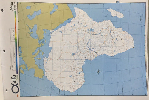 Mapa Escolar N°3 10 Mapas Escolares Político y Físico de África 0