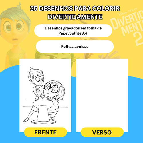 25 Desenhos Para Colorir Divertida Mente Disney 1