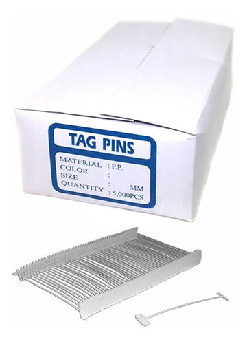 5000 Regular 50mm Plastic Tag Pins Seals Threads 0