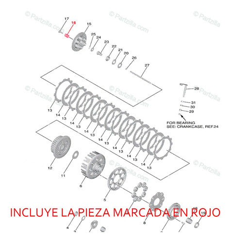 Kit Resortes Canasta De Embrague Yamaha Cuatriciclo Yfz 450 1