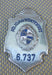 Antigua Placa De Policía Numerada Con Broche 1