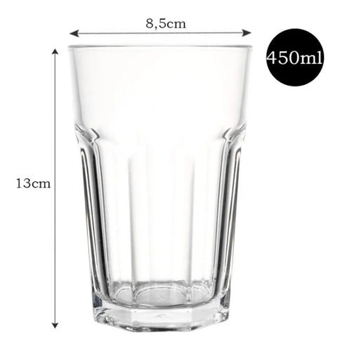 CASA SAMI 10 Irremovable Faceted Transparent Acrylic Glasses 7