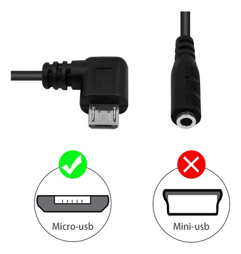 Duttek Audio Adapter Cable Micro USB to 0.138in Connector 3