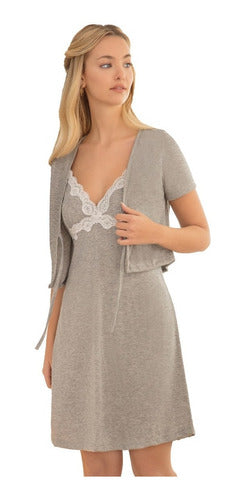 Maternity Nightgown with Robe Lencatex Art 22802 Special 2