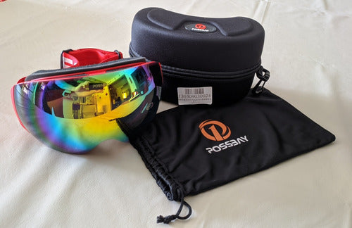 Possbay Ski/Snowboard Goggles with Case - UV Protection, Anti-Fog, Adjustable Strap 14