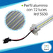 Mayorled 1m Aluminium Profile with 72 LED 5630 Direct to 220V Pink 4