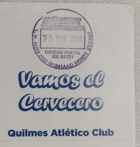 Sobre Homenaje Al Club De Fútbol Quilmes Atlético Club 1