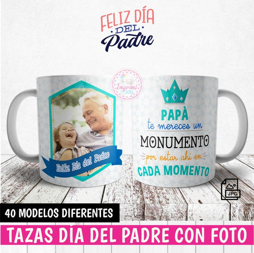 40 Plantillas Tazas Día Del Padre Marco Para Fotos Sublimar 4