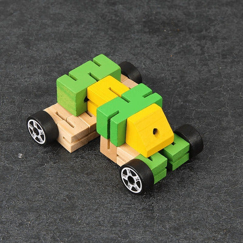 Educational Wooden Articulated Transformer Robot for Motor Skills Development 7