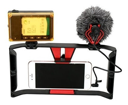 Smartphone Video Rig + 96 Luces Led + Micrófono Boya By-mm1, 0