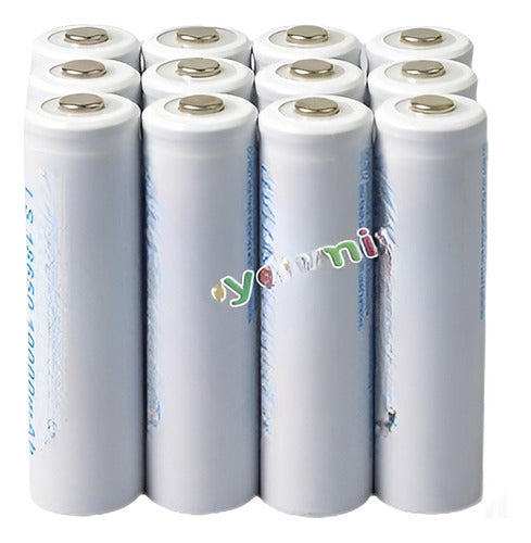 12pcs Gtl 18650 3.7v 10000mah Li-ion Batería Recargable + Pc 0