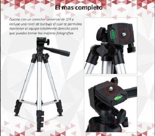 Dala Games Tripod Aluminum Folding Ideal for Cameras, Cell Phones, Telescopic 2