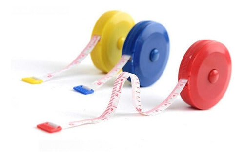 Retractable Metric Tape Measure with Colorful Self-retracting Ribbon 0