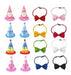 Yookat 8 Pieces Party Hat Set for Dogs with 8 Bow Tie Accessories 0