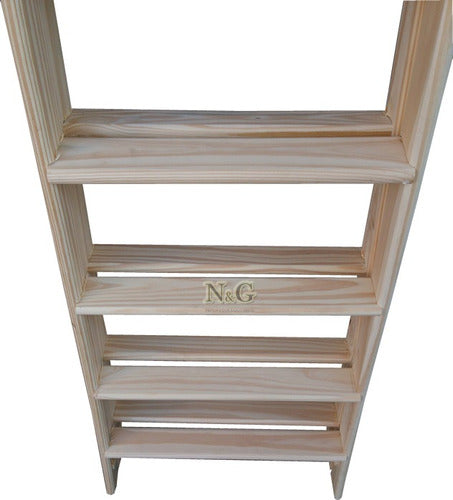 N&G Sanitarios Reinforced Wooden Ladder 6 Flat Steps Painter Type 1.7m 2